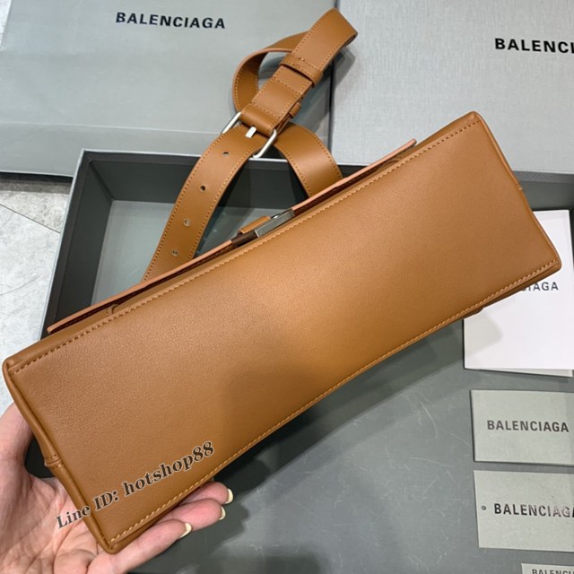 Balenciaga巴黎世家專櫃爆款大號土黃色Hourglass沙漏包 fyj1819